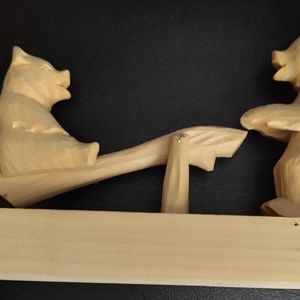 Vintage Carved Wooden Russian Toy